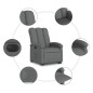 vidaXL Relaxsessel mit Aufstehhilfe Elektrisch Dunkelgrau Stoff vidaXL Relaxsessel mit Aufstehhilfe Elektrisch Dunkelgrau Stoff
