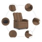 vidaXL Relaxsessel mit Aufstehhilfe Elektrisch Braun Stoff vidaXL Relaxsessel mit Aufstehhilfe Elektrisch Braun Stoff