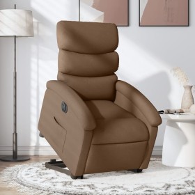 vidaXL Relaxsessel mit Aufstehhilfe Elektrisch Braun Stoff