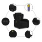 vidaXL Elektrischer Massagesessel mit Aufstehhilfe Schwarz Stoff vidaXL Elektrischer Massagesessel mit Aufstehhilfe Schwarz Stoff