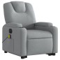 vidaXL Elektrischer Massagesessel mit Aufstehhilfe Hellgrau Stoff vidaXL Elektrischer Massagesessel mit Aufstehhilfe Hellgrau Stoff