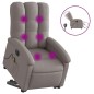 vidaXL Elektrischer Massagesessel mit Aufstehhilfe Taupe Stoff vidaXL Elektrischer Massagesessel mit Aufstehhilfe Taupe Stoff
