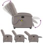 vidaXL Elektrischer Massagesessel mit Aufstehhilfe Taupe Stoff vidaXL Elektrischer Massagesessel mit Aufstehhilfe Taupe Stoff