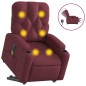 vidaXL Elektrischer Massagesessel mit Aufstehhilfe Weinrot Stoff vidaXL Elektrischer Massagesessel mit Aufstehhilfe Weinrot Stoff