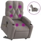 vidaXL Elektrischer Massagesessel mit Aufstehhilfe Taupe Stoff vidaXL Elektrischer Massagesessel mit Aufstehhilfe Taupe Stoff