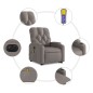 vidaXL Elektrischer Massagesessel mit Aufstehhilfe Taupe Stoff vidaXL Elektrischer Massagesessel mit Aufstehhilfe Taupe Stoff