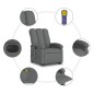 vidaXL Elektrischer Massagesessel mit Aufstehhilfe Dunkelgrau Stoff vidaXL Elektrischer Massagesessel mit Aufstehhilfe Dunkelgrau Stoff