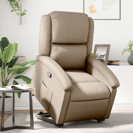 vidaXL Relaxsessel mit Aufstehhilfe Cappuccino-Braun Kunstleder
