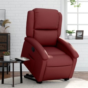vidaXL Relaxsessel mit Aufstehhilfe Weinrot Kunstleder