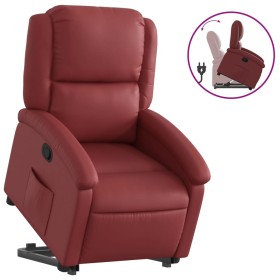 vidaXL Relaxsessel mit Aufstehhilfe Weinrot Kunstleder