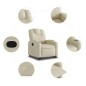 vidaXL Relaxsessel mit Aufstehhilfe Creme Kunstleder vidaXL Relaxsessel mit Aufstehhilfe Creme Kunstleder