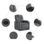 vidaXL Relaxsessel mit Aufstehhilfe Grau Kunstleder vidaXL Relaxsessel mit Aufstehhilfe Grau Kunstleder