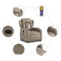 vidaXL Massagesessel mit Aufstehhilfe Cappuccino-Braun Kunstleder vidaXL Massagesessel mit Aufstehhilfe Cappuccino-Braun Kunstleder