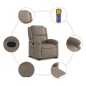 vidaXL Massagesessel mit Aufstehhilfe Cappuccino-Braun Kunstleder vidaXL Massagesessel mit Aufstehhilfe Cappuccino-Braun Kunstleder
