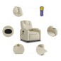 vidaXL Massagesessel mit Aufstehhilfe Creme Kunstleder vidaXL Massagesessel mit Aufstehhilfe Creme Kunstleder