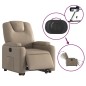 vidaXL Relaxsessel mit Aufstehhilfe Elektrisch Cappuccino Kunstleder vidaXL Relaxsessel mit Aufstehhilfe Elektrisch Cappuccino Kunstleder