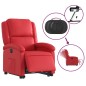 vidaXL Relaxsessel mit Aufstehhilfe Elektrisch Rot Kunstleder vidaXL Relaxsessel mit Aufstehhilfe Elektrisch Rot Kunstleder