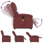 vidaXL Massagesessel mit Aufstehhilfe Elektrisch Weinrot Kunstleder vidaXL Massagesessel mit Aufstehhilfe Elektrisch Weinrot Kunstleder