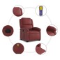 vidaXL Massagesessel mit Aufstehhilfe Elektrisch Weinrot Kunstleder vidaXL Massagesessel mit Aufstehhilfe Elektrisch Weinrot Kunstleder