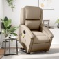 vidaXL Massagesessel mit Aufstehhilfe Elektrisch Cappuccino Kunstleder vidaXL Massagesessel mit Aufstehhilfe Elektrisch Cappuccino Kunstleder