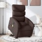 vidaXL Elektrischer Massagesessel mit Aufstehhilfe Dunkelbraun Stoff vidaXL Elektrischer Massagesessel mit Aufstehhilfe Dunkelbraun Stoff