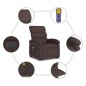 vidaXL Elektrischer Massagesessel mit Aufstehhilfe Dunkelbraun Stoff vidaXL Elektrischer Massagesessel mit Aufstehhilfe Dunkelbraun Stoff