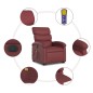 vidaXL Massagesessel mit Aufstehhilfe Elektrisch Weinrot Kunstleder vidaXL Massagesessel mit Aufstehhilfe Elektrisch Weinrot Kunstleder