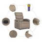vidaXL Massagesessel mit Aufstehhilfe Elektrisch Cappuccino Kunstleder vidaXL Massagesessel mit Aufstehhilfe Elektrisch Cappuccino Kunstleder