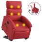 vidaXL Massagesessel mit Aufstehhilfe Rot Kunstleder vidaXL Massagesessel mit Aufstehhilfe Rot Kunstleder