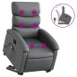 vidaXL Massagesessel mit Aufstehhilfe Grau Kunstleder vidaXL Massagesessel mit Aufstehhilfe Grau Kunstleder