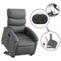 vidaXL Massagesessel mit Aufstehhilfe Grau Kunstleder vidaXL Massagesessel mit Aufstehhilfe Grau Kunstleder