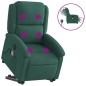 vidaXL Massagesessel mit Aufstehhilfe Elektrisch Dunkelgrün Samt vidaXL Massagesessel mit Aufstehhilfe Elektrisch Dunkelgrün Samt