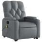 vidaXL Massagesessel mit Aufstehhilfe Grau Kunstleder vidaXL Massagesessel mit Aufstehhilfe Grau Kunstleder