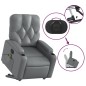 vidaXL Massagesessel mit Aufstehhilfe Grau Kunstleder vidaXL Massagesessel mit Aufstehhilfe Grau Kunstleder