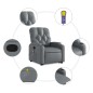 vidaXL Massagesessel mit Aufstehhilfe Grau Kunstleder vidaXL Massagesessel mit Aufstehhilfe Grau Kunstleder