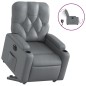 vidaXL Relaxsessel mit Aufstehhilfe Elektrisch Grau Kunstleder vidaXL Relaxsessel mit Aufstehhilfe Elektrisch Grau Kunstleder