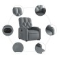 vidaXL Relaxsessel mit Aufstehhilfe Elektrisch Grau Kunstleder vidaXL Relaxsessel mit Aufstehhilfe Elektrisch Grau Kunstleder