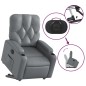 vidaXL Relaxsessel mit Aufstehhilfe Elektrisch Grau Kunstleder vidaXL Relaxsessel mit Aufstehhilfe Elektrisch Grau Kunstleder