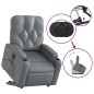 vidaXL Massagesessel mit Aufstehhilfe Elektrisch Grau Kunstleder vidaXL Massagesessel mit Aufstehhilfe Elektrisch Grau Kunstleder