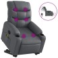 vidaXL Massagesessel mit Aufstehhilfe Elektrisch Grau Kunstleder vidaXL Massagesessel mit Aufstehhilfe Elektrisch Grau Kunstleder