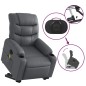 vidaXL Massagesessel mit Aufstehhilfe Elektrisch Grau Kunstleder vidaXL Massagesessel mit Aufstehhilfe Elektrisch Grau Kunstleder