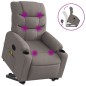 vidaXL Massagesessel mit Aufstehhilfe Taupe Stoff vidaXL Massagesessel mit Aufstehhilfe Taupe Stoff