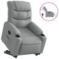 vidaXL Relaxsessel mit Aufstehhilfe Elektrisch Hellgrau Stoff vidaXL Relaxsessel mit Aufstehhilfe Elektrisch Hellgrau Stoff