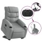 vidaXL Relaxsessel mit Aufstehhilfe Elektrisch Hellgrau Stoff vidaXL Relaxsessel mit Aufstehhilfe Elektrisch Hellgrau Stoff