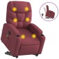 vidaXL Massagesessel mit Aufstehhilfe Weinrot Stoff vidaXL Massagesessel mit Aufstehhilfe Weinrot Stoff