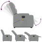vidaXL Elektrischer Massagesessel mit Aufstehhilfe Hellgrau Stoff vidaXL Elektrischer Massagesessel mit Aufstehhilfe Hellgrau Stoff