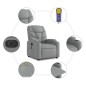 vidaXL Elektrischer Massagesessel mit Aufstehhilfe Hellgrau Stoff vidaXL Elektrischer Massagesessel mit Aufstehhilfe Hellgrau Stoff
