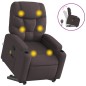 vidaXL Massagesessel mit Aufstehhilfe Dunkelbraun Stoff vidaXL Massagesessel mit Aufstehhilfe Dunkelbraun Stoff