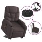 vidaXL Massagesessel mit Aufstehhilfe Dunkelbraun Stoff vidaXL Massagesessel mit Aufstehhilfe Dunkelbraun Stoff