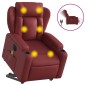 vidaXL Massagesessel mit Aufstehhilfe Elektrisch Weinrot Kunstleder vidaXL Massagesessel mit Aufstehhilfe Elektrisch Weinrot Kunstleder